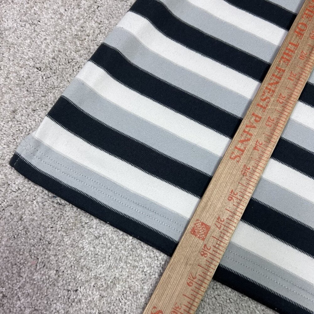 Columbia Polo Men’s Gray White Striped Short Sleeve Size Large - Picture 4 of 10